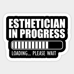 Esthetician in progress loading Sticker